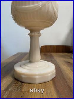 Antique Aladdin Model B Tall Lincoln Drape White Milk glass Oil Lamp Original