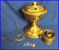 Antique Aladdin Model No. 8 Oil Kerosene Copper Milk Glass Lamp Shade USA