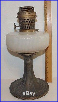 Antique Aladdin Moonstone Nu Model B Composition Kerosene Lamp