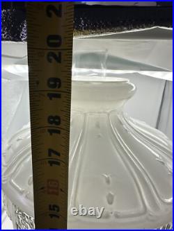 Antique Aladdin Nickel Silver Model No 9 Oil Lamp w Glass Shade Chimney