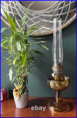 Antique Aladdin Nu-Type MODEL B 55 Amber Glass Washington Drape Oil Lamp