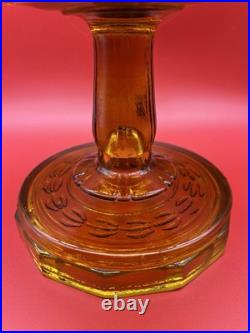 Antique Aladdin Nu-Type MODEL B 55 Amber Glass Washington Drape Oil Lamp