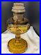 Antique Aladdin Nu-Type MODEL B Amber Glass Washington Drape Oil Lamp With Wick