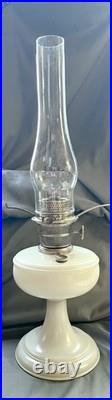 Antique Aladdin Nu-Type Model A, White Milk Glass Oil Lamp