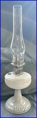 Antique Aladdin Nu-Type Model A, White Milk Glass Oil Lamp