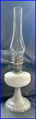 Antique Aladdin Nu-Type Model A, White Milk Glass Oil Lamp