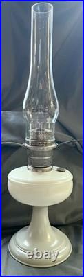 Antique Aladdin Nu-Type Model A, White Milk Glass Oil Lamp