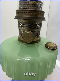 Antique Aladdin Nu-Type Model B-111 Oil Lamp Corinthian Jadeite Jade Green