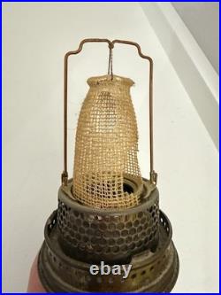 Antique Aladdin Nu-Type Model B-111 Oil Lamp Corinthian Jadeite Jade Green