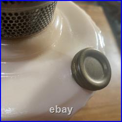 Antique Aladdin Nu-Type Model B Alacite Lincoln Drape Faint Pink Oil Lamp