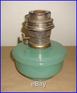 Antique Aladdin Nu Type Model B Green Jadeite Glass Lamp Mantle Lamp Co. Chicago