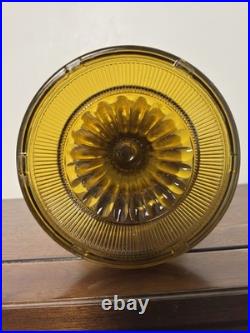 Antique Aladdin Nu-Type Model B Oil/Kerosene Lamp Amber Glass Base Knob Control