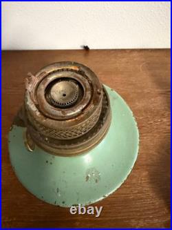 Antique Aladdin Nu-Type Model B Oil Lamp Green Base Kerosene Burner Chicago VTG