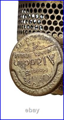 Antique Aladdin Nu-Type Model B Rose (Pink) Moonstone Corinthian Oil Lamp 24