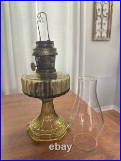 Antique Aladdin NuType Model B Kerosene Mantle Lamp Chicago Brass Oil Lamp Green