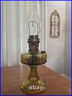 Antique Aladdin NuType Model B Kerosene Mantle Lamp Chicago Brass Oil Lamp Green