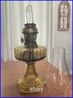 Antique Aladdin NuType Model B Kerosene Mantle Lamp Chicago Brass Oil Lamp Green