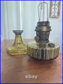 Antique Aladdin NuType Model B Kerosene Mantle Lamp Chicago Brass Oil Lamp Green