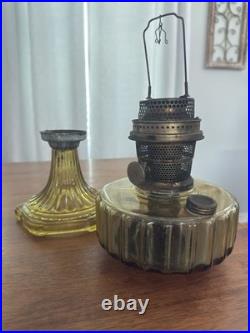 Antique Aladdin NuType Model B Kerosene Mantle Lamp Chicago Brass Oil Lamp Green
