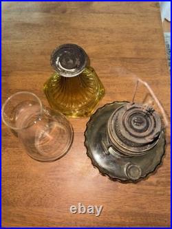 Antique Aladdin NuType Model B Kerosene Mantle Lamp Chicago Brass Oil Lamp Green
