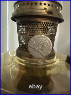 Antique Aladdin NuType Model B Kerosene Mantle Lamp Chicago Brass Oil Lamp Green