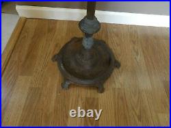 Antique Aladdin Oil Kerosene Floor Lamp Model B Burner Cast Brass Base/Shade