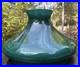 Antique Aladdin Oil Kerosene Lamp Emerald Green CASED GLASS SHADE 10 Fitted