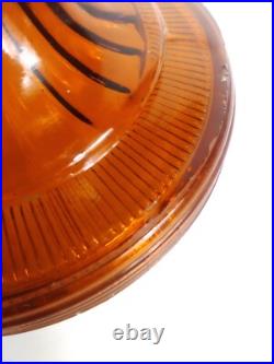 Antique Aladdin Oil Lamp Beehive Amber Glass Wick Model B