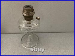 Antique Aladdin Oil Lamp Clear Lincoln Drape