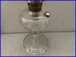 Antique Aladdin Oil Lamp Clear Lincoln Drape