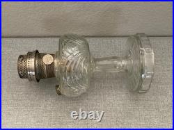 Antique Aladdin Oil Lamp Clear Lincoln Drape