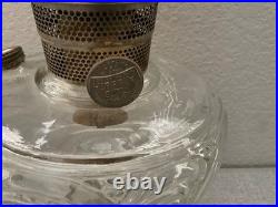 Antique Aladdin Oil Lamp Clear Lincoln Drape