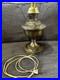 Antique Aladdin Oil Lamp Electric Conversion Brass Mantle Lamp No Shade