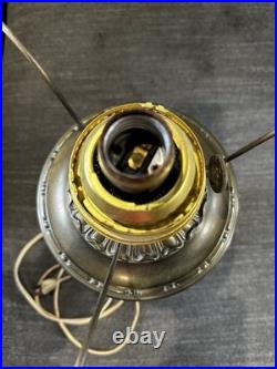 Antique Aladdin Oil Lamp Electric Conversion Brass Mantle Lamp No Shade