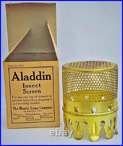 Antique Aladdin Oil Lamp Insect Bug Screen NOS MINT Cond in Pristine Box