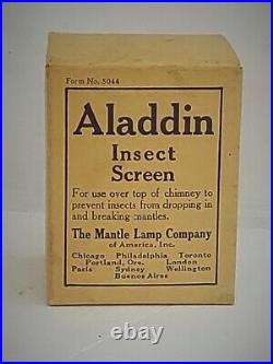 Antique Aladdin Oil Lamp Insect Bug Screen NOS MINT Cond in Pristine Box