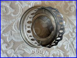 Antique Aladdin Oil Lamp Model #11 Mantle 11 Nickel Finish Pyrex Glass Funnel