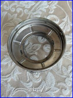 Antique Aladdin Oil Lamp Model #11 Mantle 11 Nickel Finish Pyrex Glass Funnel