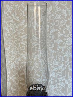 Antique Aladdin Oil Lamp Model #11 Mantle 11 Nickel Finish Pyrex Glass Funnel