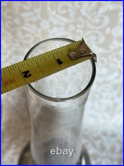 Antique Aladdin Oil Lamp Model #11 Mantle 11 Nickel Finish Pyrex Glass Funnel