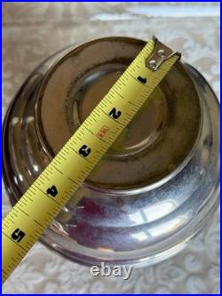 Antique Aladdin Oil Lamp Model #11 Mantle 11 Nickel Finish Pyrex Glass Funnel