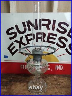 Antique Aladdin Oil Lamp Model 23 with Chimney Lighting Kerosene Off Grid works