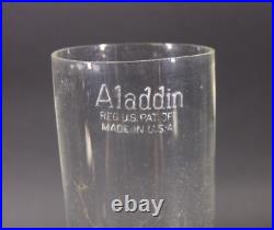 Antique Aladdin Oil Lamp No. 11 w Hurricane & Floral Pink Milk Glass Shade