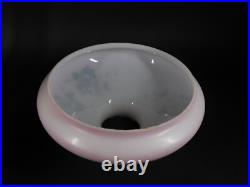 Antique Aladdin Oil Lamp No. 11 w Hurricane & Floral Pink Milk Glass Shade