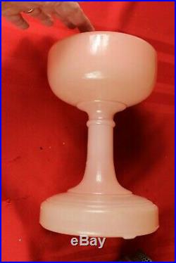 Antique Aladdin Pink Rose Kerosene Oil Lamp