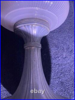 Antique Aladdin Queen White Moonstone WithSilver Base Model B-96, 1935-36
