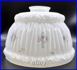 Antique Aladdin Rose Coleman Oil Kerosene Lamp Cased Glass 7 1/2 X 2 1/4 Shade