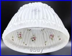 Antique Aladdin Rose Coleman Oil Kerosene Lamp Cased Glass 7 1/2 X 2 1/4 Shade