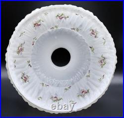 Antique Aladdin Rose Coleman Oil Kerosene Lamp Cased Glass 7 1/2 X 2 1/4 Shade