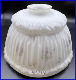 Antique Aladdin Rose Coleman Oil Kerosene Lamp Cased Glass 7 1/2 X 2 1/4 Shade